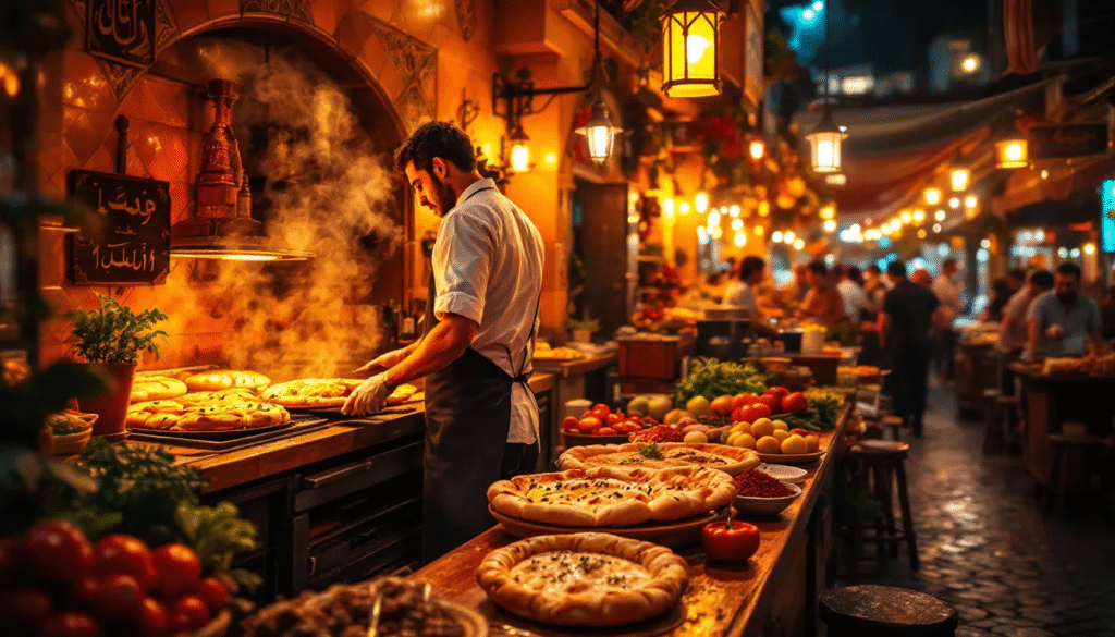 A cozy Turkish restaurant setting showcasing authentic Turkish cuisine.